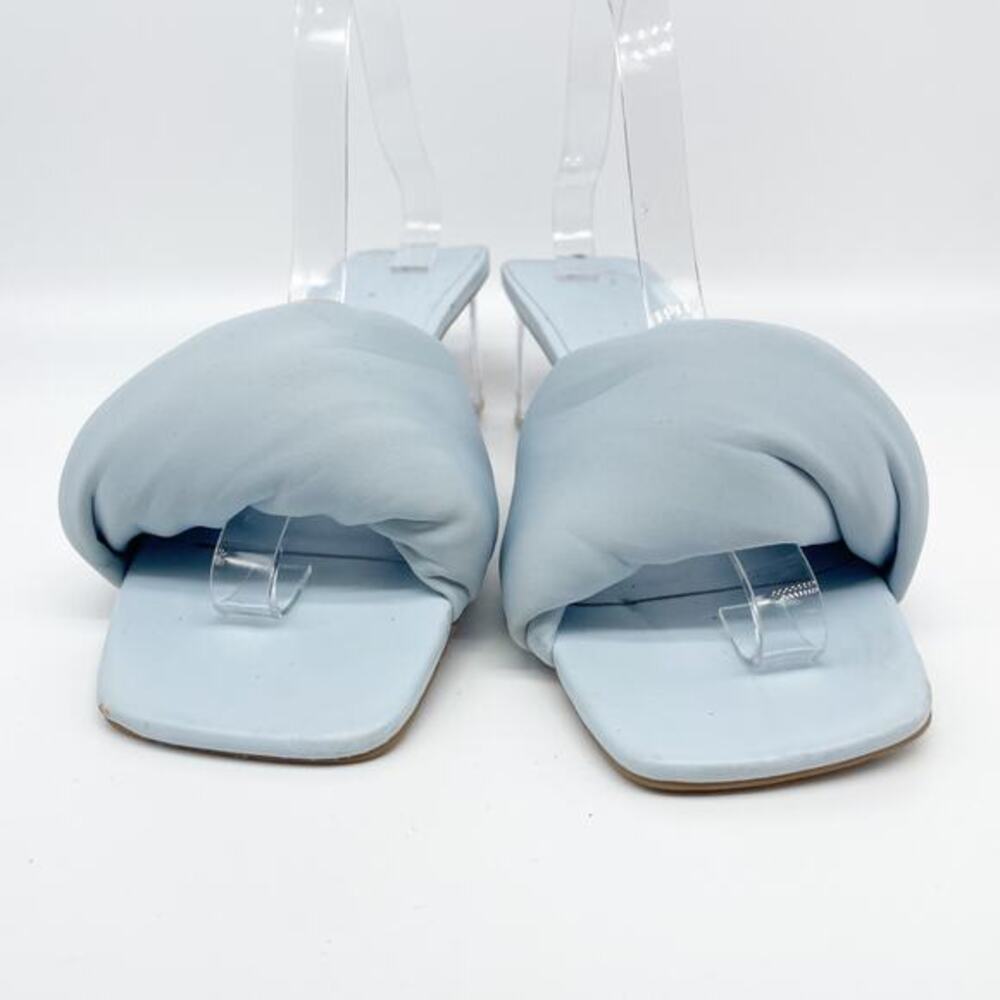 Open Edit Women Cleo 5 Baby Blue Clear Heeled Slide Sandals Size 11M - Picture 2 of 15